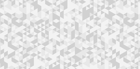 Seamless geometric pattern square shapes low polygon backdrop background. Abstract geometric wall tile and metal cube background triangle wallpaper. White and gray polygonal background.