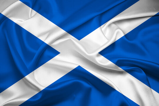 Flag Of Scotland, Scotland flag, National flag of Scotland. fabric flag of Scotland.