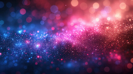 Vibrant pink and blue light rays with bokeh effect perfect for celebration and abstract backgrounds.