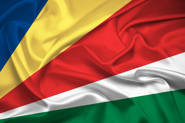 Flag Of Seychelles, Seychelles flag, National flag of Seychelles. fabric flag of Seychelles.