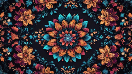 Fototapeta na wymiar Pattern with flowers, Seamless pattern with flowers, Floral pattern wallpaper, colorful flower pattern, seamless floral pattern background,