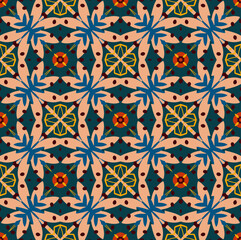 Fototapeta premium simple flower abstract batik chrismas pattern