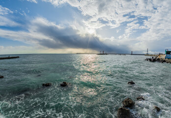 view of the sea from the pier