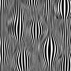Abstract optical illusion striped pattern design in black and white