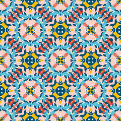 simple flower abstract batik chrismas pattern