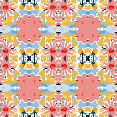 simple flower abstract batik chrismas pattern