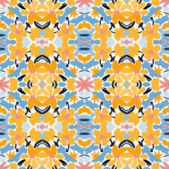 simple flower abstract batik chrismas pattern
