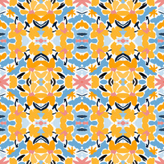 simple flower abstract batik chrismas pattern