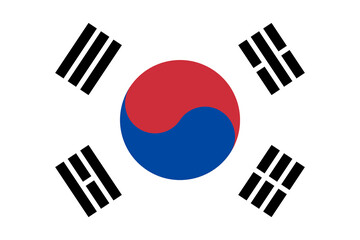 Flag Of South Korea, South Korea flag, National flag of South Korea.