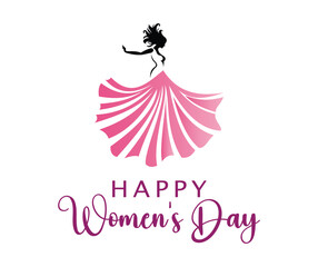 Free vector international womens day greeting card design