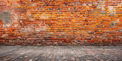 Aged Brick Wall and Floor