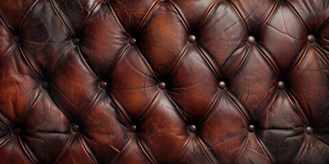 Close Up of Brown Leather Upholster