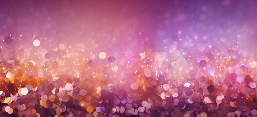 Vibrant pink and gold bokeh background for festive occasions - obrazy, fototapety, plakaty