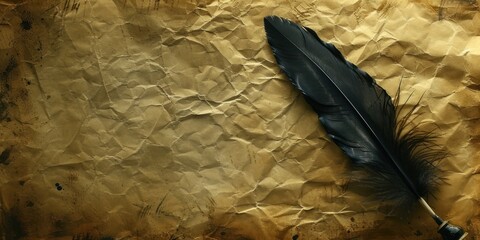 Feather Resting on Paper