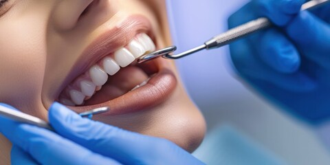 Woman Undergoing Dental Check-Up