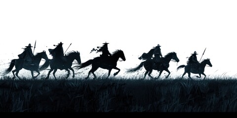 Group of Men Riding on Horses