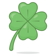 Cartoon four leaf clover