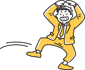 丸ポーズをするビジネスマン