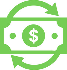 Cash back offer banner, cash back icon design