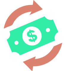 Cash back offer banner, cash back icon design