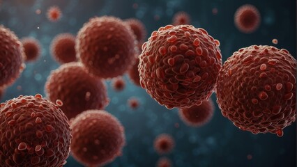 close up of virus blood cells, leukocytes, erythrocytes bloodstream.  generative, ai. - obrazy, fototapety, plakaty