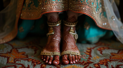 Indian Pakistani bridals - obrazy, fototapety, plakaty