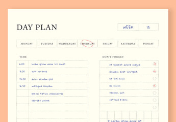 Minimal Planner Layout