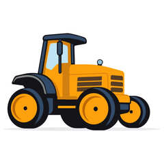 Obraz na płótnie Canvas Tractor illustration vector art isolated on a white background, A Farm transport outline flat icon