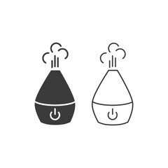 Humidifier icon set. Contour humidifier vector illustration. isolated on white background.