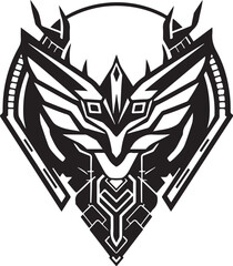 Modern strict logo template of abstract dog, wolf head. Vector illustration of wolf or dog for print, poster or logo