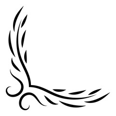 Corner and frame swirls divider ornamental. Filigree with vintage style. Classic elegance curl ornament. Element design calligraphy. Decoration for frame, greeting card, invitation, menu, certificate.