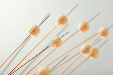 Fine Needles: Acupuncture involves the insertion of thin, sterile needles into specific acupuncture points on the body.