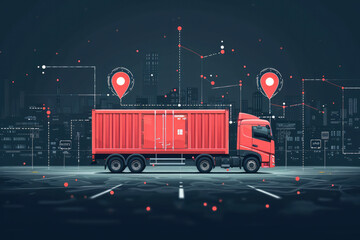 Tracking and Visibility: Utilizing technology such as GPS and RFID for real-time tracking of shipments - obrazy, fototapety, plakaty