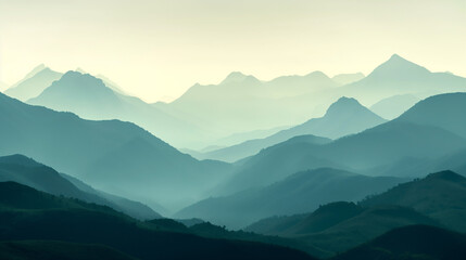 Obraz premium Majestic Mountain Range in the Distance