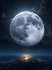 Naklejka na ściany i meble Full Moon in the Sky
