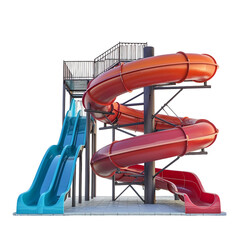 Water Slide, transparent background, isolated image, generative AI