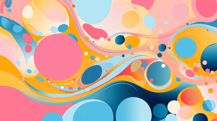 Abstract background texture of classic fluids shape style. Blue, pink and orange gradient fluids background. Minimalist concept. Colorful Backdrop. Flat Landing Page