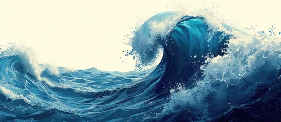 Poster Graphic design, ocean wave illustration © jiawei