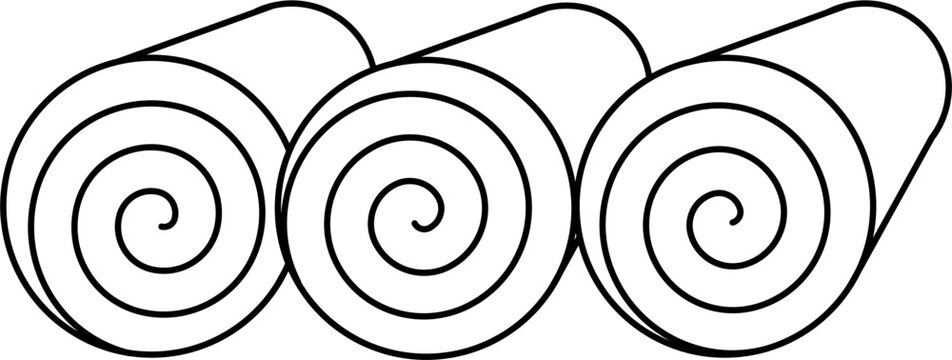 recommend clip art: Hay Bales Outline Vector Illustration