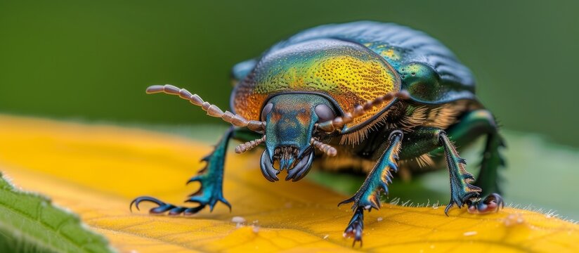 The extremely rare Walker, Pine Chafer (Polyphylla fullo), found on a sunflower leaf globally.