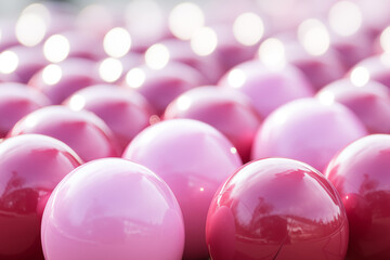 Wallpaper with pink glossy balls.