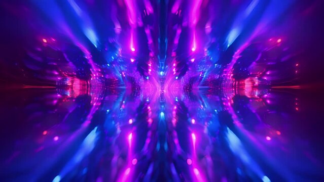 The fluid movements of the concert appear distorted and otherworldly as if viewed through a funhouse mirror in this abstract depiction of the events reflections.