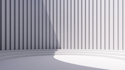 Abstract Modern Architectural Background. 3D illustration of empty space with abstract background