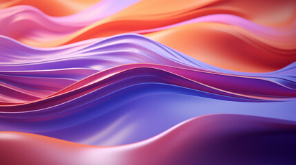 Abstract futuristic background with colorful, pastel wave shapes. Visualization of motion waves. Wallpaper or backdrop for modern projects