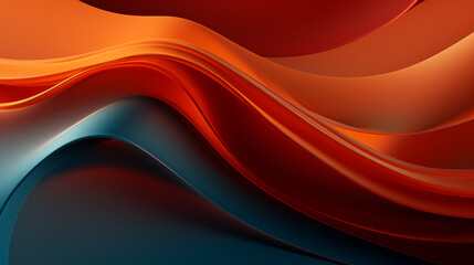 Abstract futuristic background with black and red wave shapes. Visualization of motion waves. Wallpaper or backdrop for modern projects