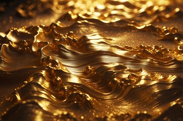 Radiant Reflections: Gold Foil Gleaming with Brilliance