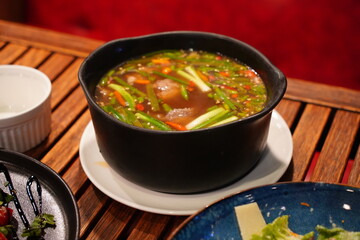 soup with meat thaifood