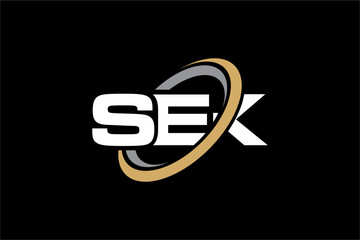 SEK creative letter logo design vector icon illustration	