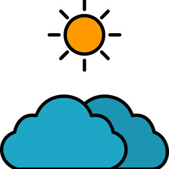 Clouds And Sun Icon