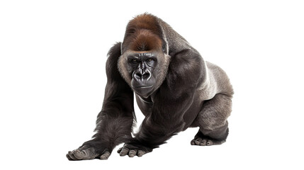 gorilla on transparent background - obrazy, fototapety, plakaty